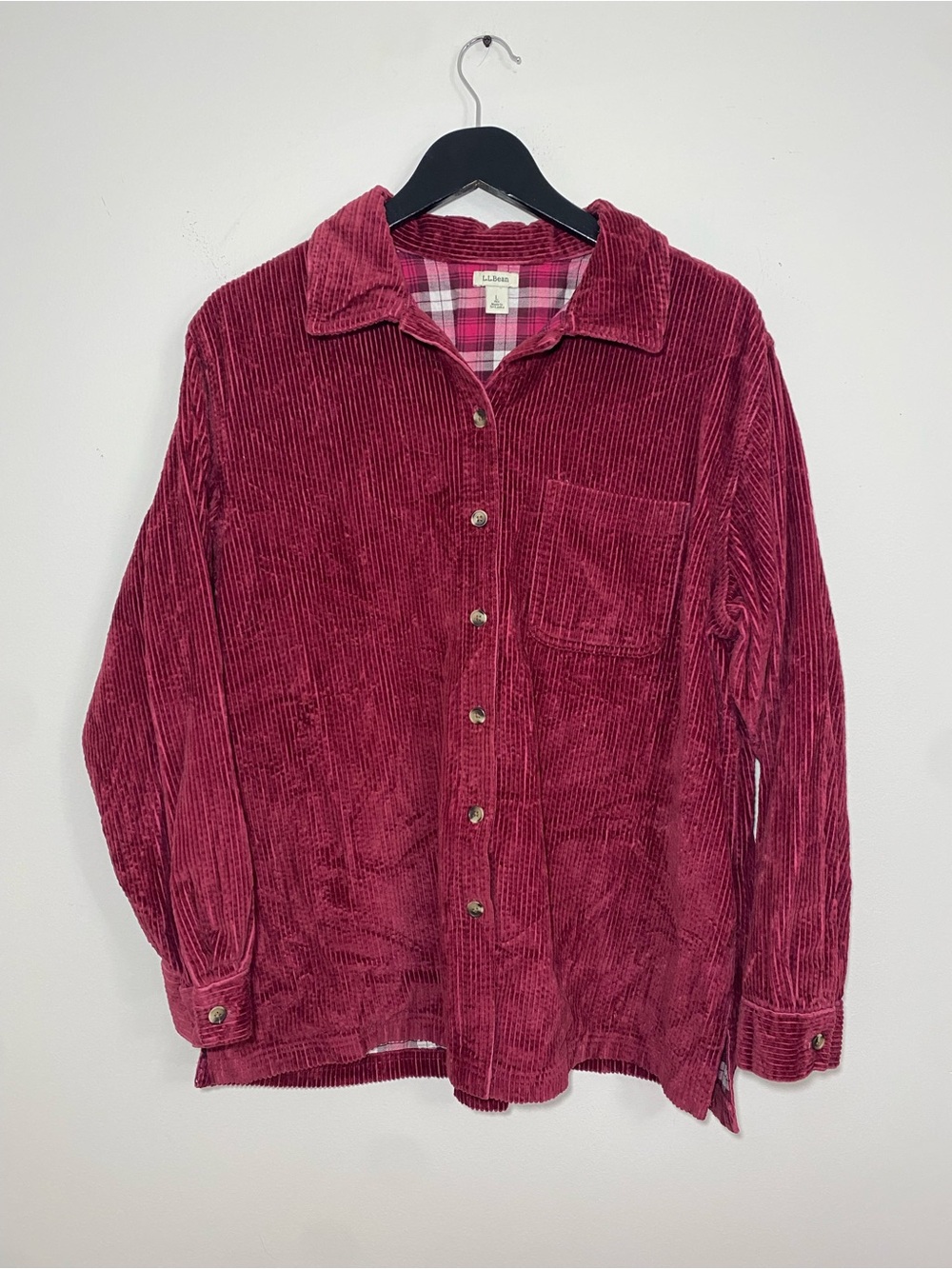 L.L. Bean Corduroy Button-Up Shacket Jacket Shirt Large